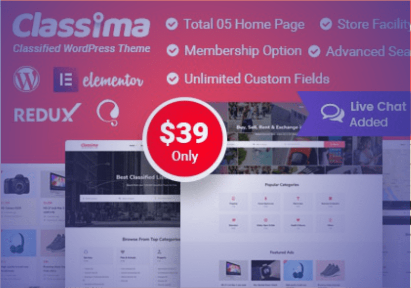 Classima Classified Ads WordPress Theme