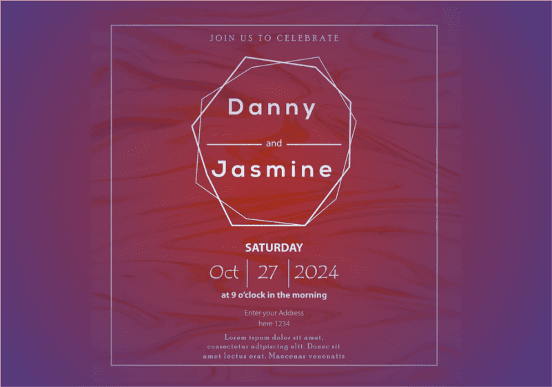 Wedding Invitation Banner